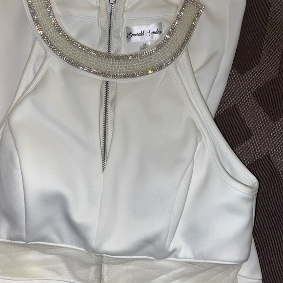 White, Mermaid-style, long prom dress WORN ONCE - Picture 5 of 5